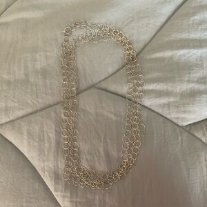 Sterling circle link necklace
